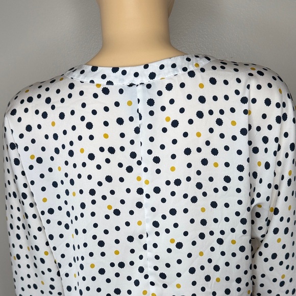 Ann Taylor Factory Polka Dot Blouse Size LP - Picture 7 of 15